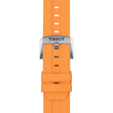 Bracelet officiel Tissot en silicone orange entre-cornes 22 mm