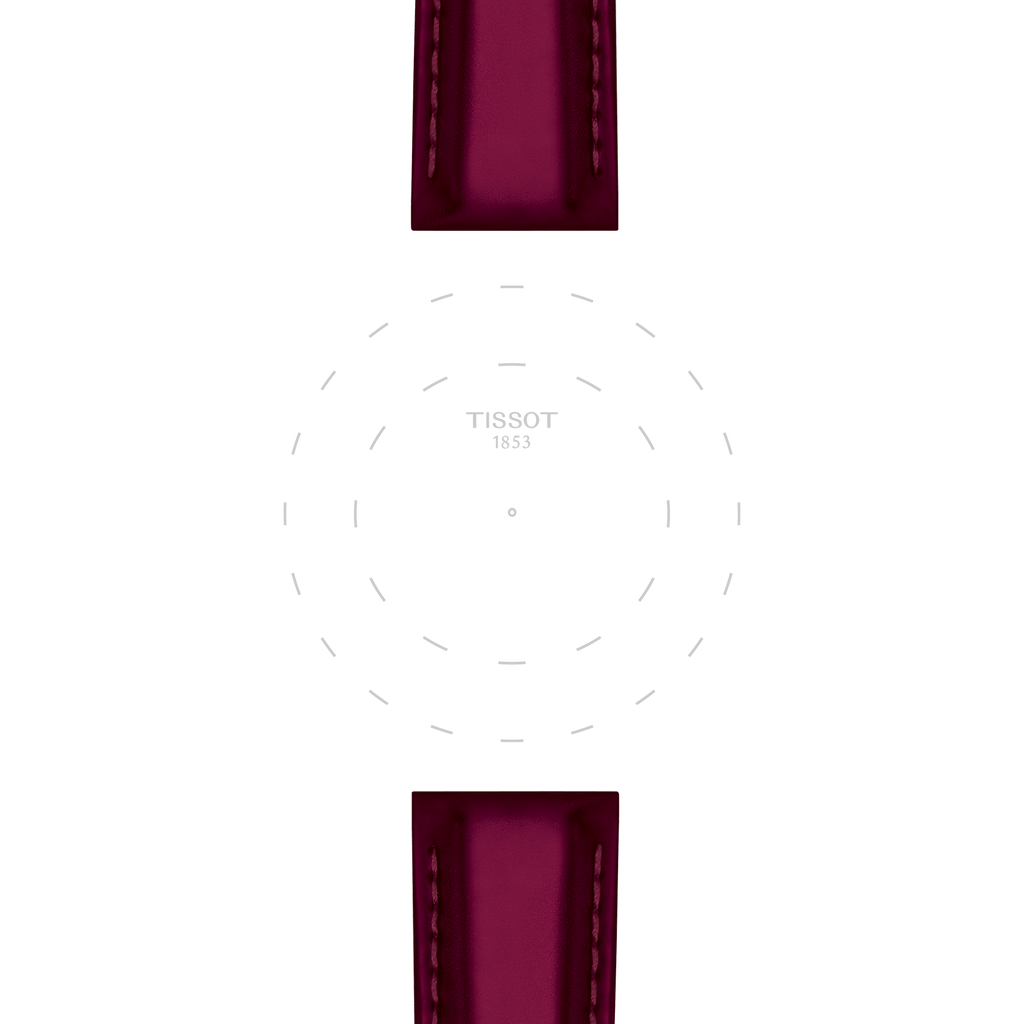 Bracelet Officiel Tissot Synthétique Rouge Entre-cornes 18 mm