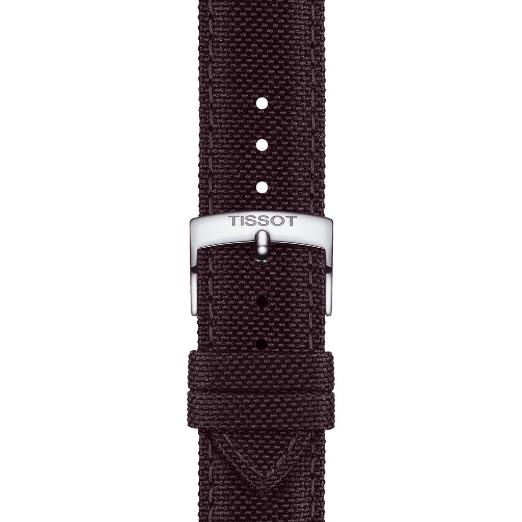 Bracelet Officiel Tissot Tissu Marron Entre-cornes 21 mm