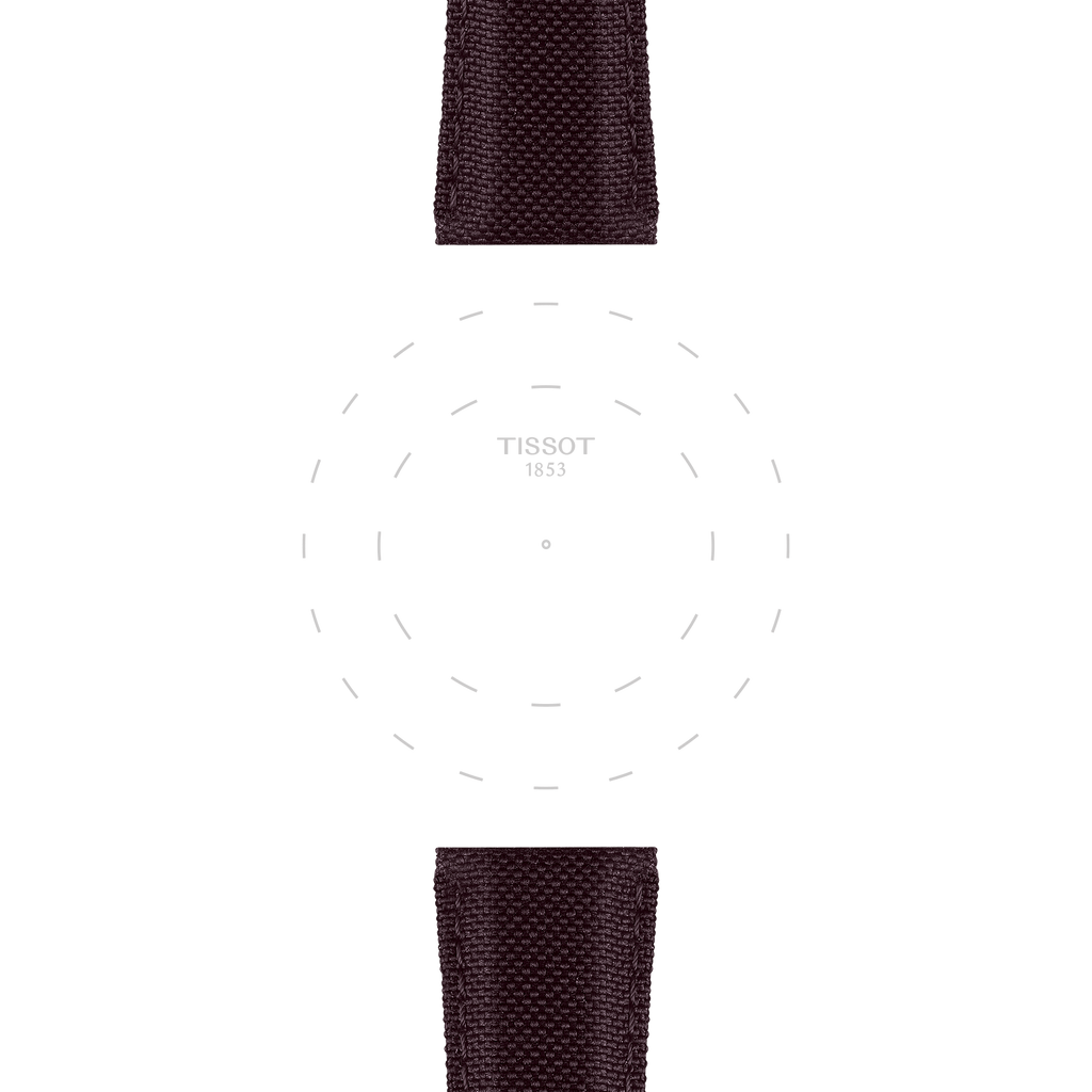 Bracelet Officiel Tissot Tissu Marron Entre-cornes 21 mm