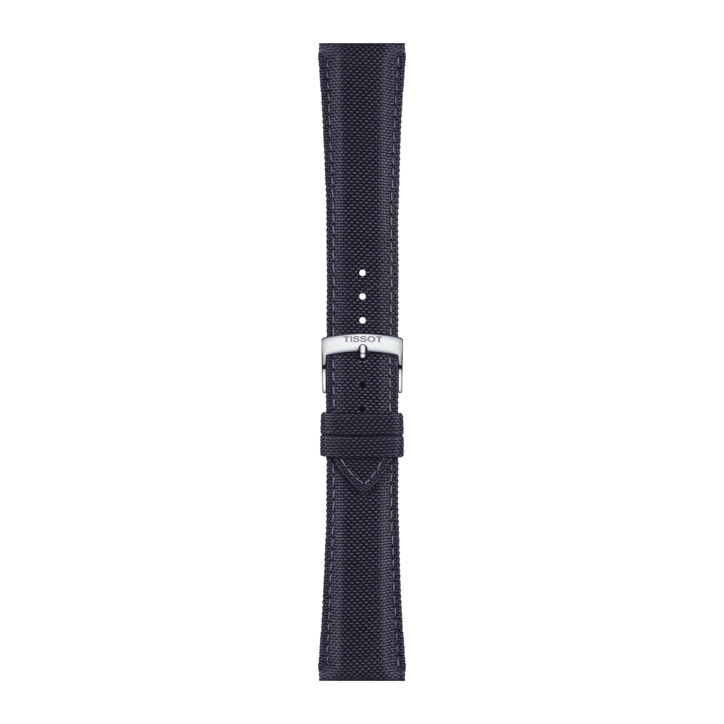 Bracelet Officiel Tissot  Tissu Anthracite Entre-cornes 21 mm