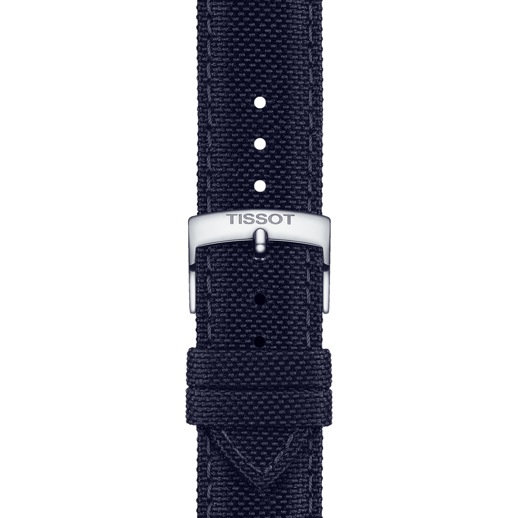 Bracelet Officiel Tissot Tissu Bleu Entre-cornes 21 mm