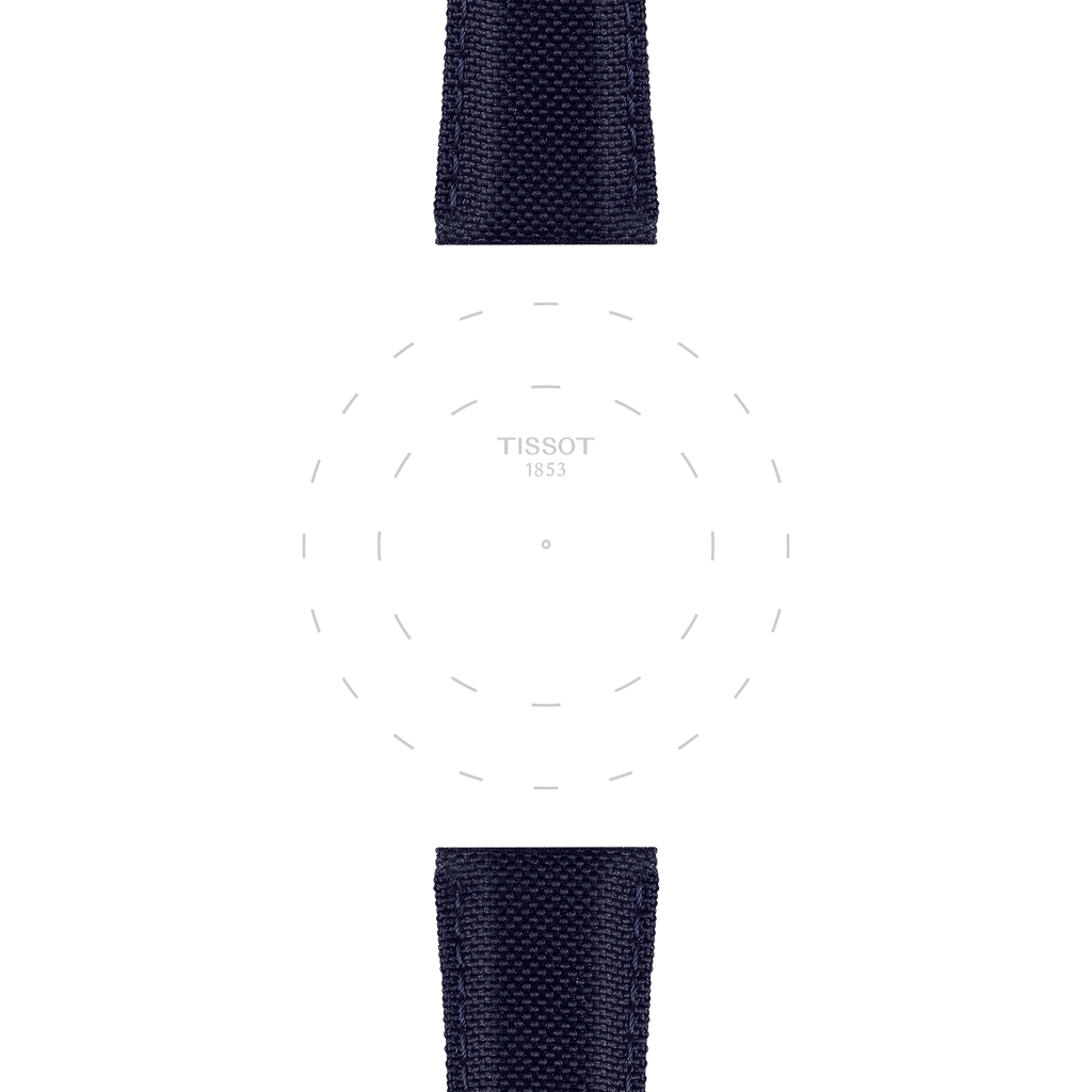 Bracelet Officiel Tissot Tissu Bleu Entre-cornes 21 mm