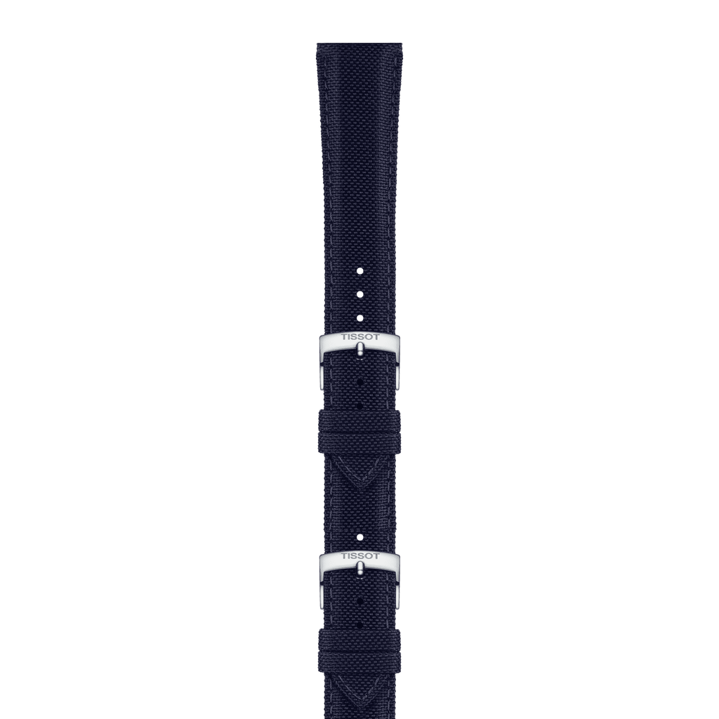 Bracelet Officiel Tissot Tissu Bleu Entre-cornes 21 mm