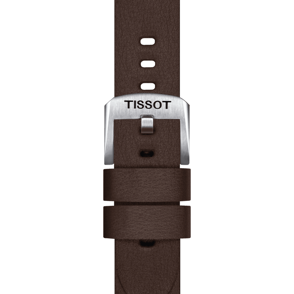Bracelet Officiel Tissot Synthétique Brun entre-cornes 18 mm