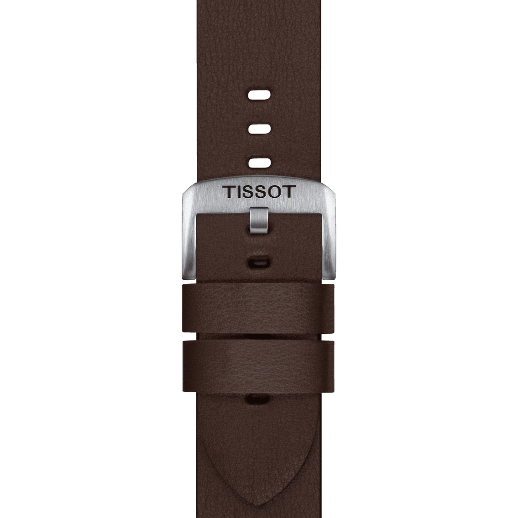 Bracelet Officiel Tissot Synthétique Brun entre-cornes 22 mm