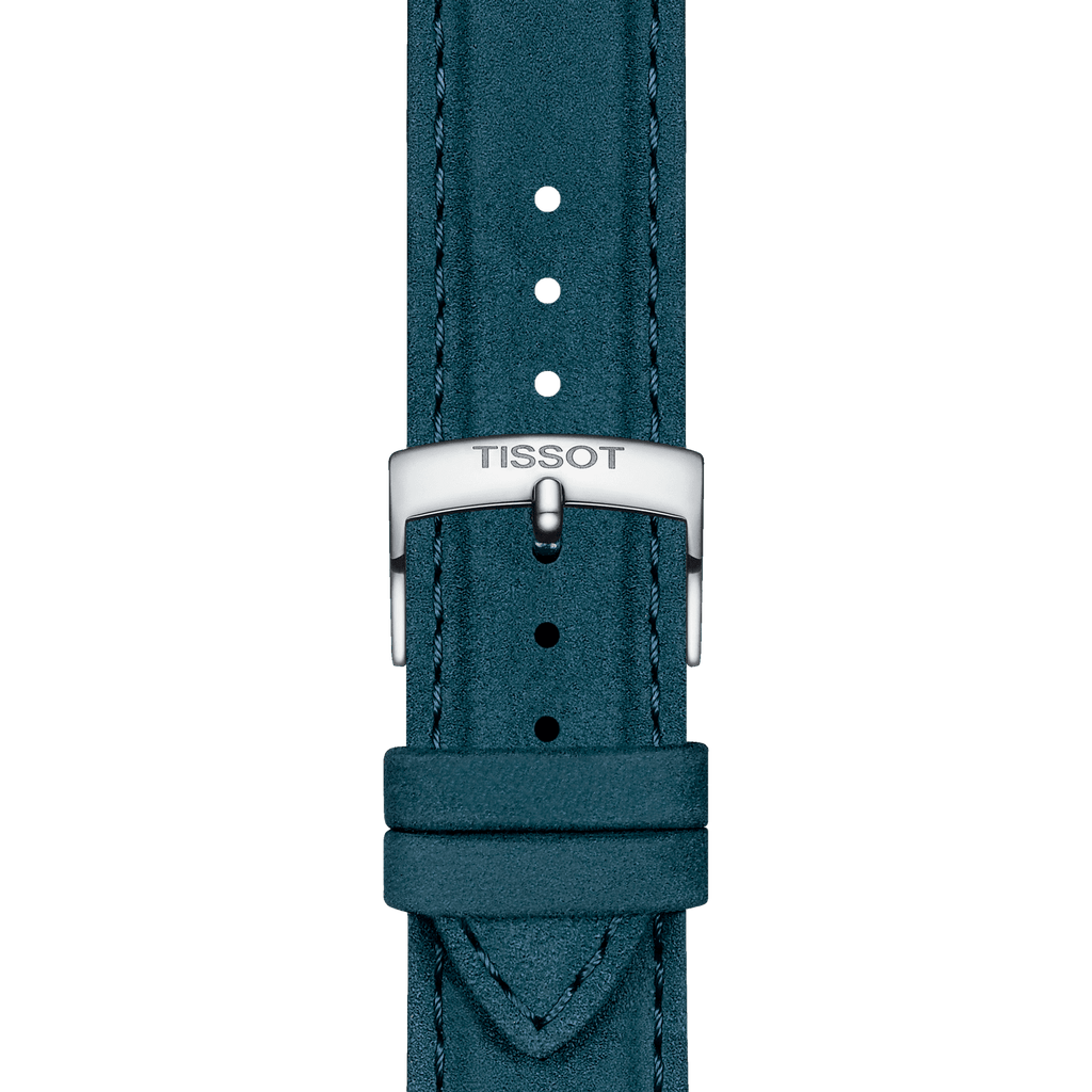 Bracelet Officiel Tissot Cuir Bleu Entre-cornes 21 mm