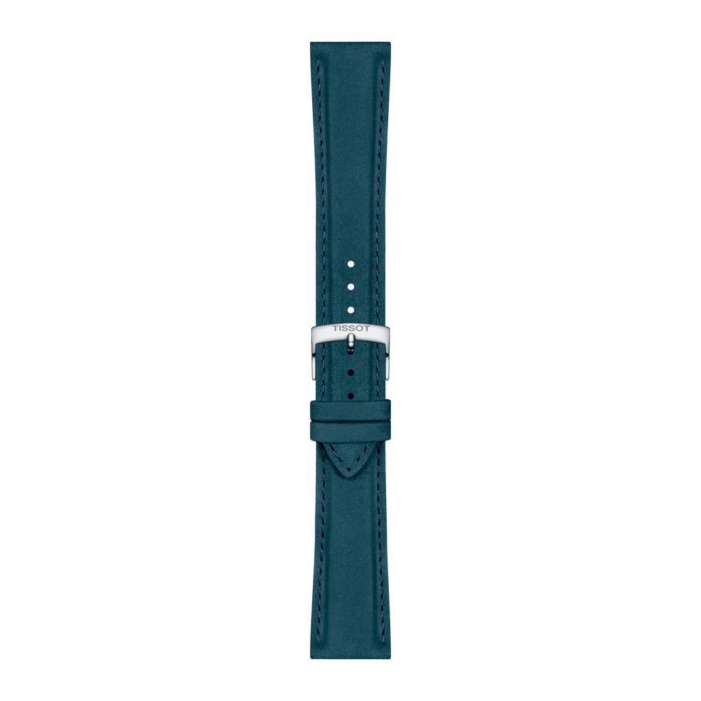 Bracelet Officiel Tissot Cuir Bleu Entre-cornes 21 mm