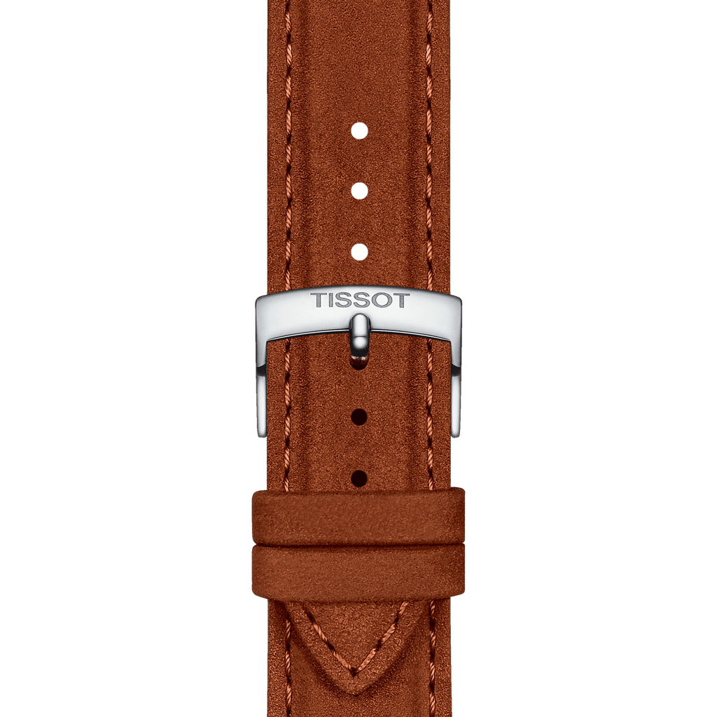 Bracelet Officiel Tissot Cuir Camel Entre-cornes 21 mm