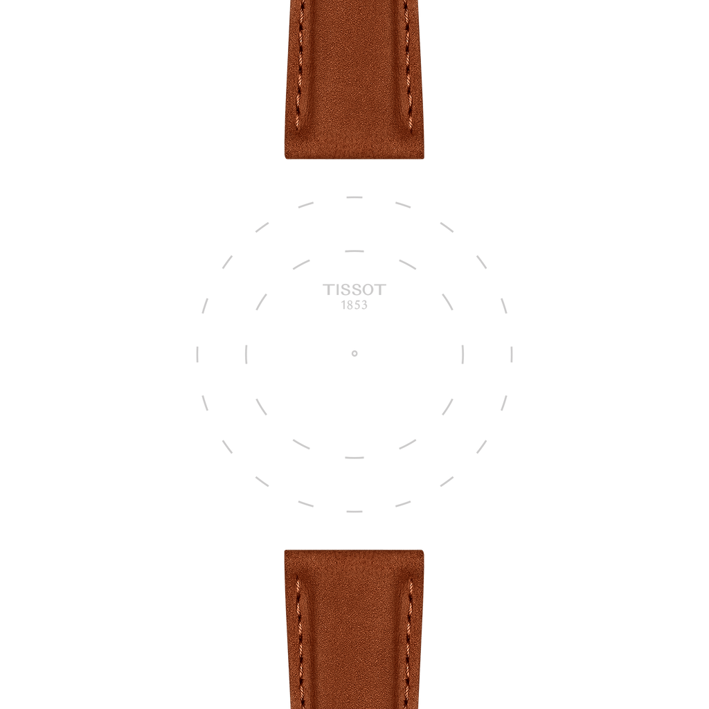 Bracelet Officiel Tissot Cuir Camel Entre-cornes 21 mm