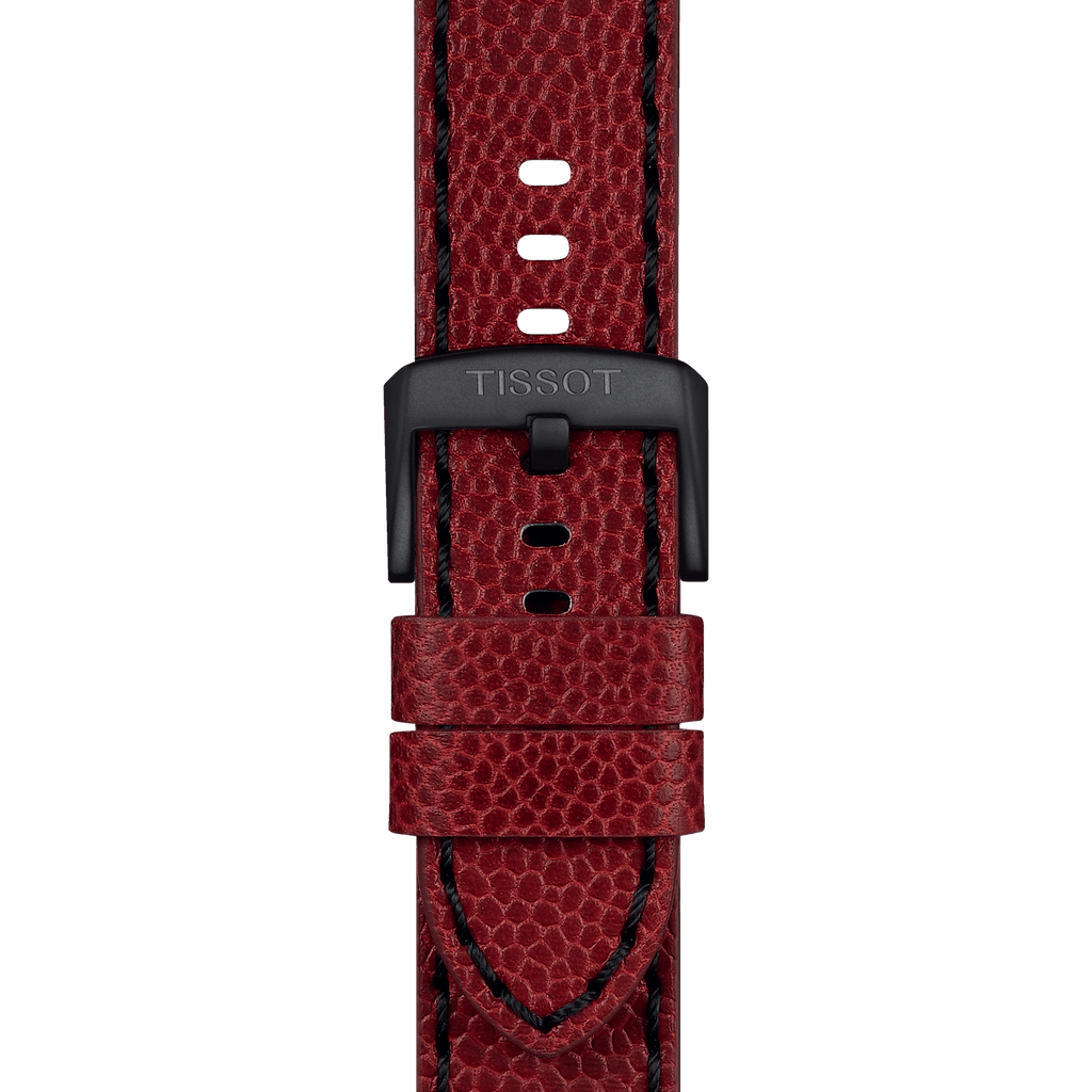 Bracelet Officiel Tissot Cuir Bordeaux Entre-cornes 22 mm