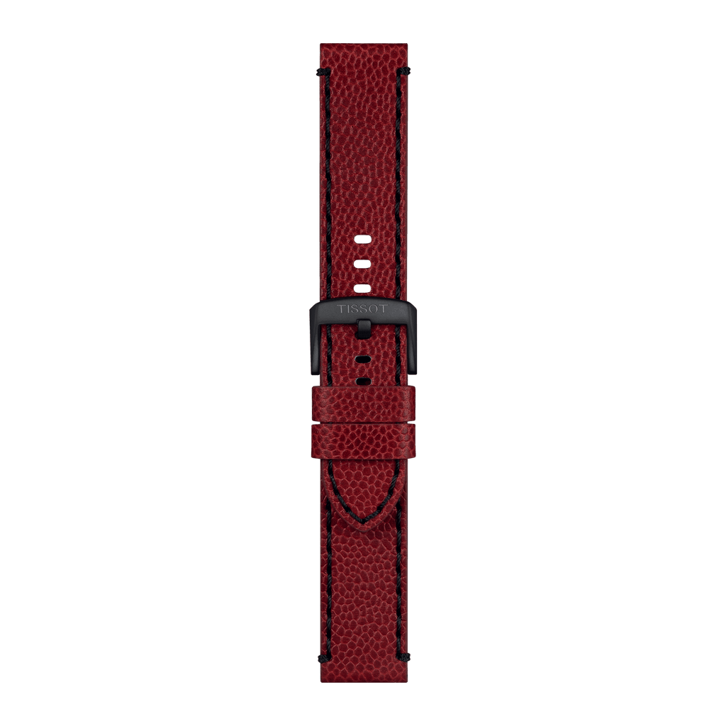 Bracelet Officiel Tissot Cuir Bordeaux Entre-cornes 22 mm