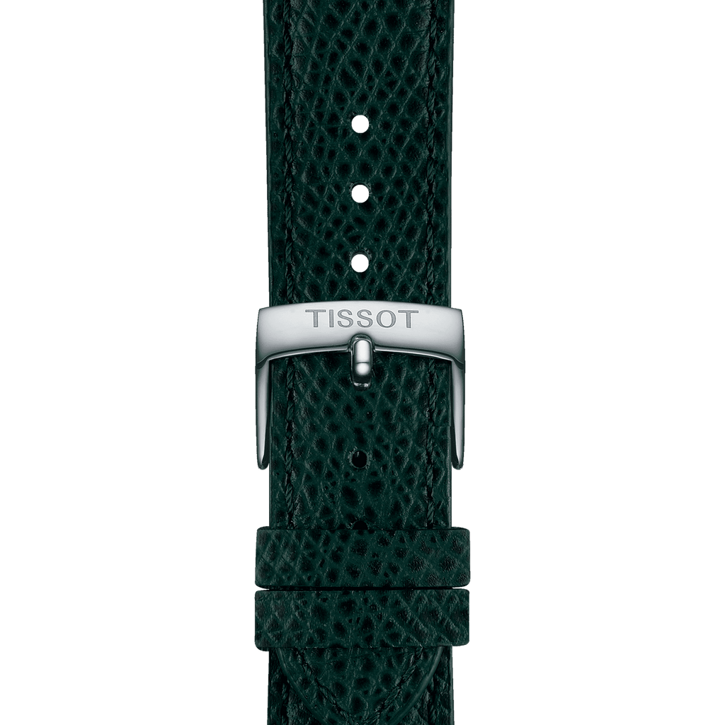 Bracelet Officiel Tissot Cuir Vert Entre-cornes 18 mm
