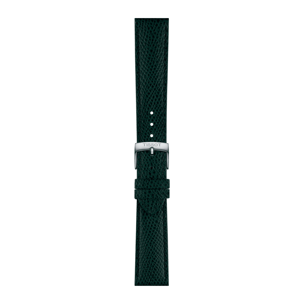 Bracelet Officiel Tissot Cuir Vert Entre-cornes 18 mm