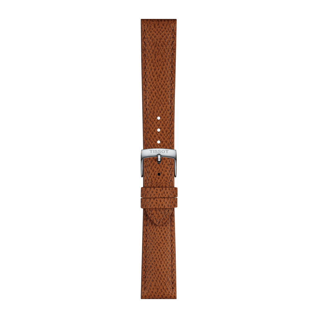 Bracelet Officiel Tissot Cuir Marron Entre-cornes 18 mm