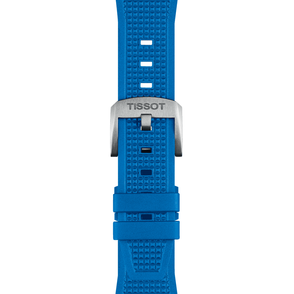 Bracelet Officiel Tissot PRX Caoutchouc Bleu