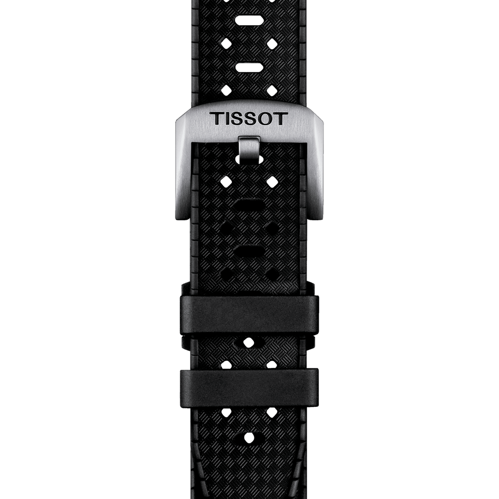Bracelet officiel Tissot caoutchouc noir entre-cornes 20 mm