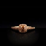Or Rose 18K & Diamants Bruns
