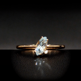 Or Rose 18K, Topaze Bleue & Diamants