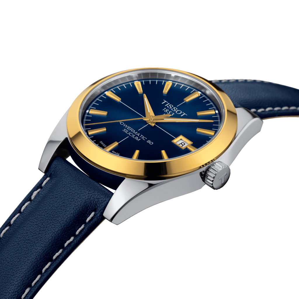 TISSOT GENTLEMAN POWERMATIC 80 SILICIUM SOLID 18K GOLD BEZEL