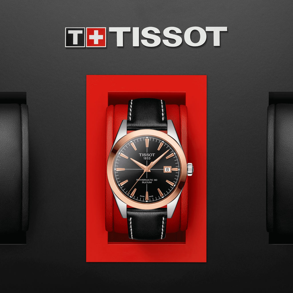 Tissot Gentleman Powermatic 80 Silicium Solid 18K Gold bezel