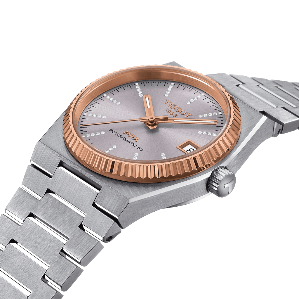 TISSOT PRX 35mm POWERMATIC 80 STEEL & 18K GOLD BEZEL