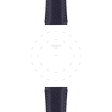 Bracelet Officiel Tissot  Tissu Anthracite Entre-cornes 21 mm