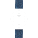 Bracelet officiel Tissot tissu bleu entre-cornes 22 mm