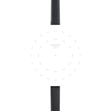 Bracelet officiel Tissot cuir noir entre-cornes 09 mm