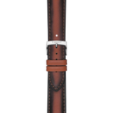 Bracelet officiel Tissot cuir brun entre-cornes 20 mm