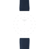 Bracelet officiel Tissot tissu bleu entre-cornes 22 mm