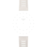 Bracelet Officiel Tissot Silicone Blanc Entre-cornes 21 mm