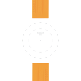 Bracelet officiel Tissot silicone orange entre-cornes 22 mm