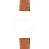 Bracelet Officiel Tissot Cuir Brun entre-cornes 23 MM