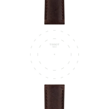 Bracelet Officiel Tissot Cuir Marron Entre-cornes 20 mm