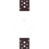 Bracelet officiel Tissot cuir brun entre-cornes 22 mm