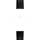 Bracelet Officiel Tissot Caoutchouc Noir Entre-cornes 20 mm