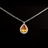 Or Blanc 18K, Spessartite & Diamants