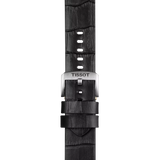 Bracelet officiel Tissot cuir noir entre-cornes 22 mm