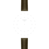 Bracelet Officiel Tissot Cuir Vert Entre-cornes 15 mm