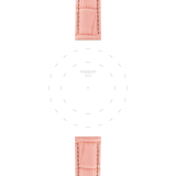 Bracelet Officiel Tissot Cuir Rose Entre-cornes 16 MM