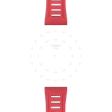Bracelet Officiel Tissot Silicone Rouge Entre-cornes 21 mm XS