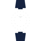 Bracelet Officiel Tissot PRX Caoutchouc Bleu