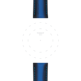 Bracelet officiel Tissot cuir bleu entre-cornes 20 mm