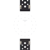 Bracelet officiel Tissot cuir noir entre-cornes 22 mm