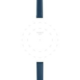 Bracelet officiel Tissot cuir bleu entre-cornes 09 mm