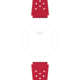 Bracelet Officiel Tissot Sideral Caoutchouc Rouge
