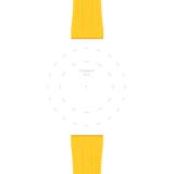 Bracelet Officiel Tissot Silicone Jaune Entre-cornes 20 mm