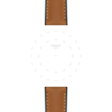 Bracelet Officiel Tissot Cuir Marron Clair Entre-cornes 21 mm
