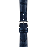 Bracelet officiel Tissot cuir bleu entre-cornes 20 mm